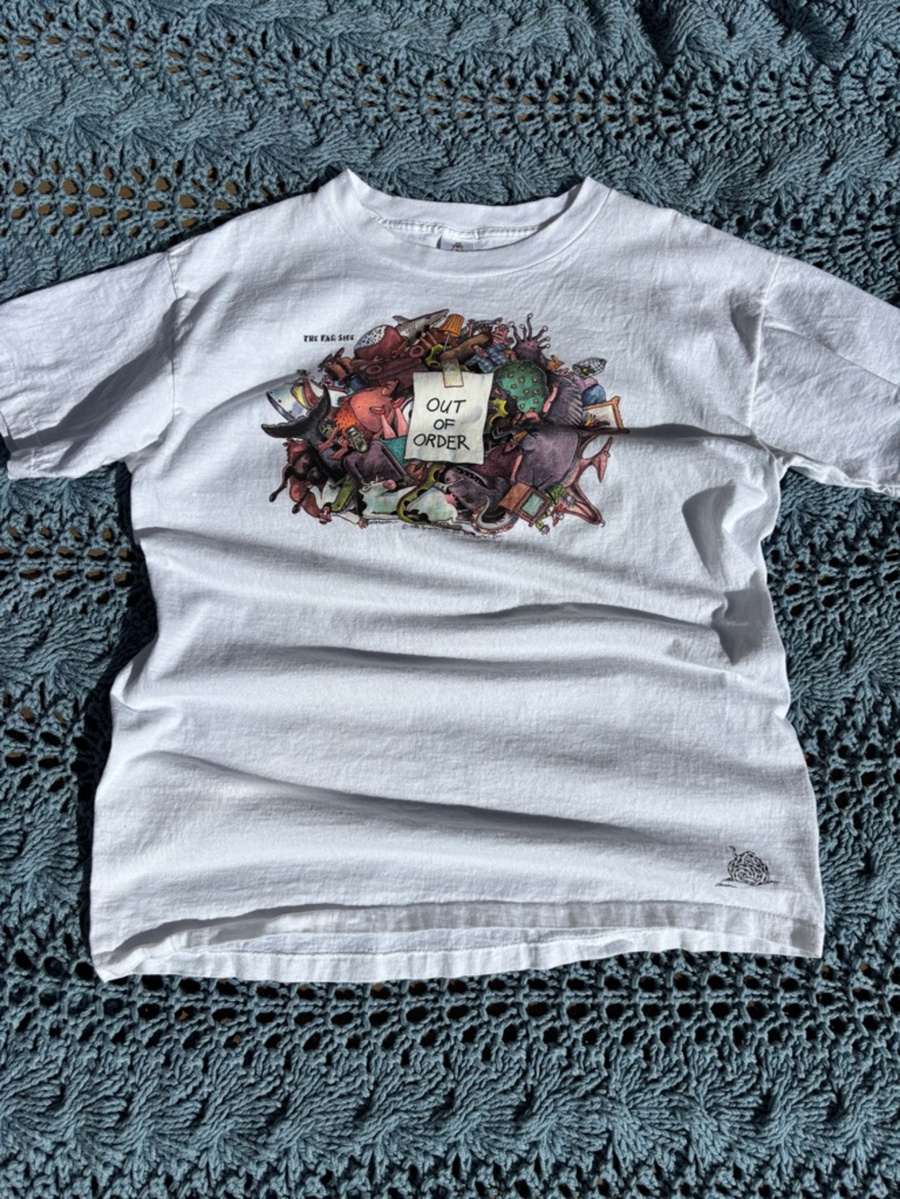 Vintage 90s Far Side Out of Order Graphic Preshrunk Cotton T-shirt Made in  USA